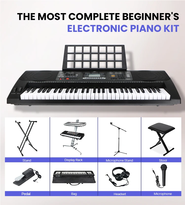 Mk812 Touch Function Portable 61 Keyboard Musical Instrument Midi