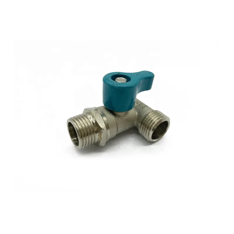 Green Valve two way brass angle ball valve manufacturer 3 way chrome plated brass angle ball valve f