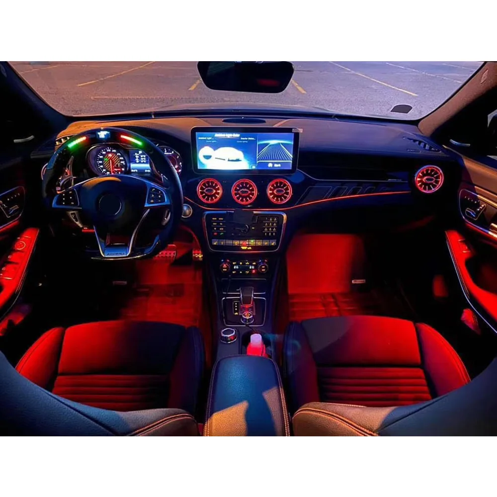 12 Colors Car Ambient Lighting for Mercedes-Benz CLA GLA W117 W156