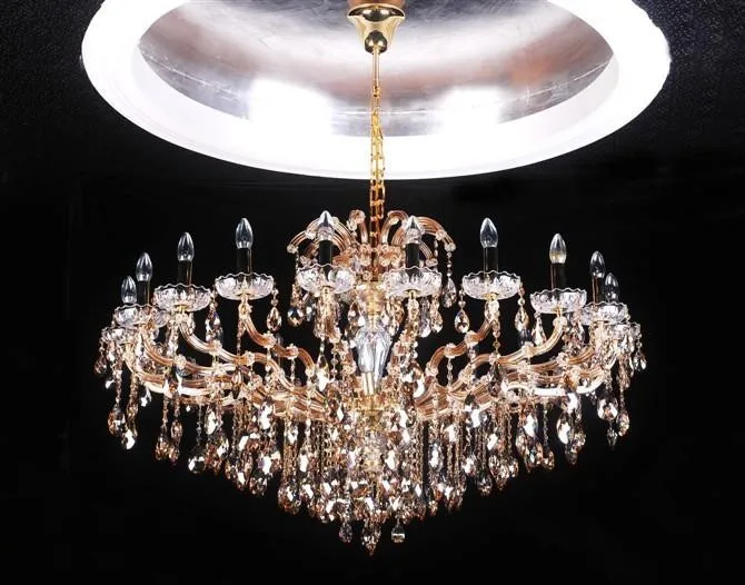 MEEROSEE   Contemporary Pendant Lamp Luxe Lamp Chandelier Living Room Crystal Lights MD87073