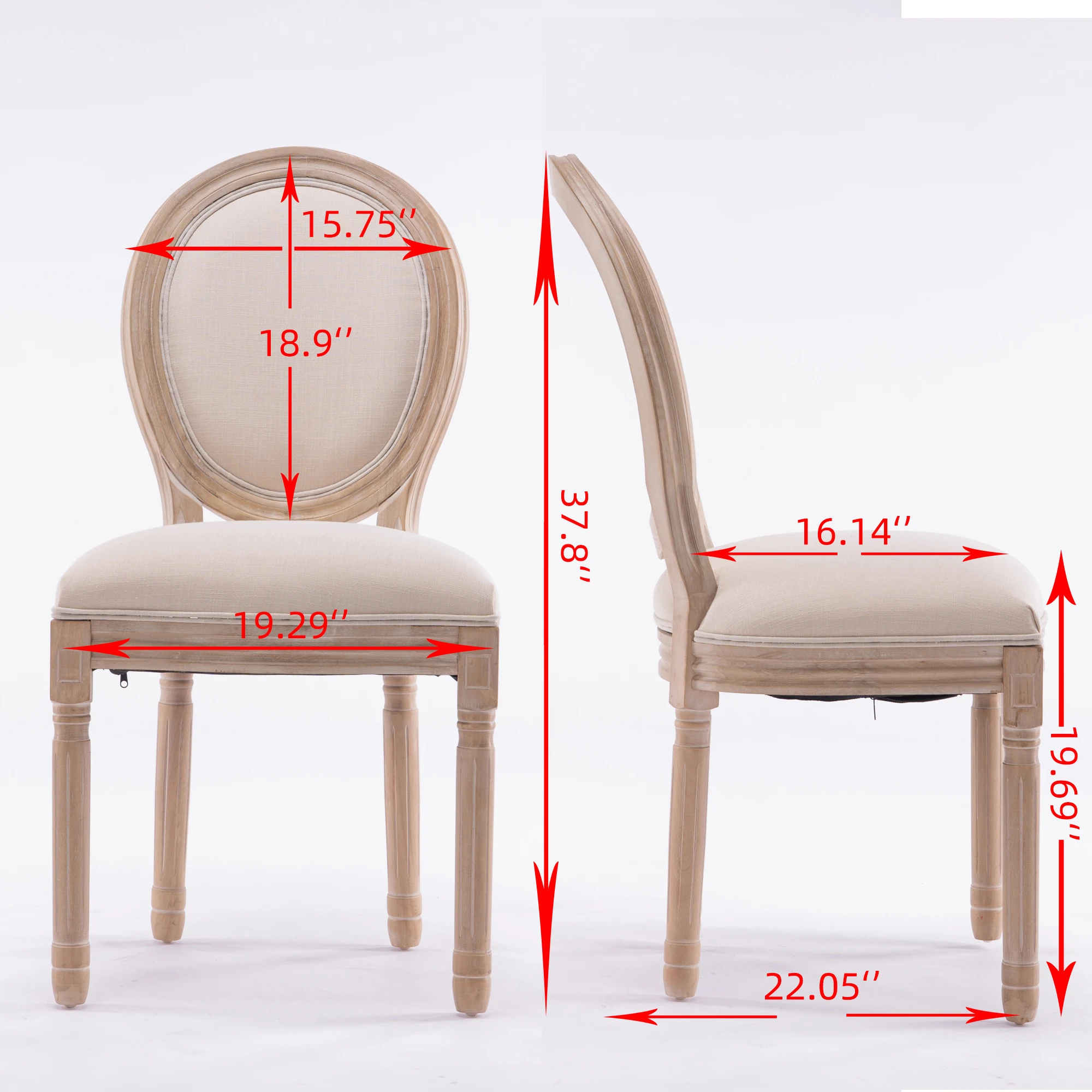 French Retro Rattan Chair with Solid Wood Frame Modern Design Dining Chair for Home Hotel Banquet