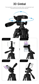 F3366 Telescope Tripod Portable Tripod Mobile Selfie Live Streaming Stand Fishing Lamp Stand product image