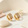 Pendientes chapados en oro de 18 quilates 6