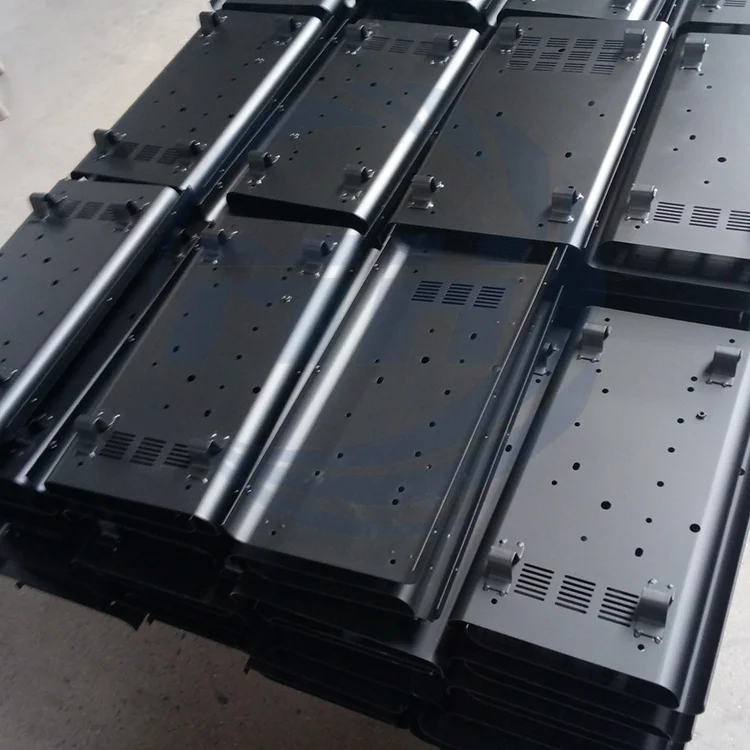 Sheet Metal Manufacturers Laser Cutting Service Black Powder Coating