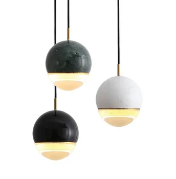 Modern lamp pendant white and black marble pendant light decorative kitchen pendant light