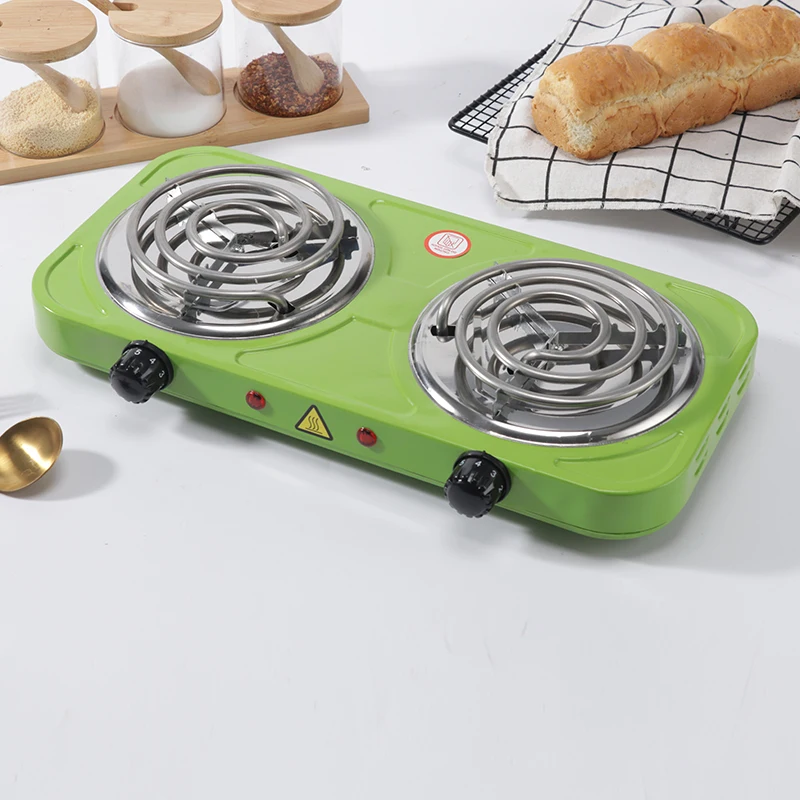 Multi Function Adjustable Temperature 2 Burner Electric Hot Plate for Cooking