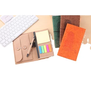 Customized Eco-Friendly Self-Adhesive Sticky Memo Pad Colorful Bookmark Set with Pen for Promotional Items with Logo Printing