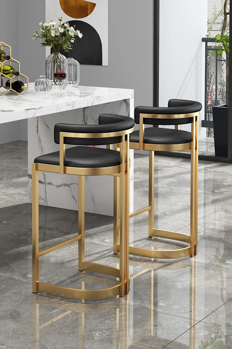 Puruo Modern Luxury Bar Stool - High Chair for Home & Bar