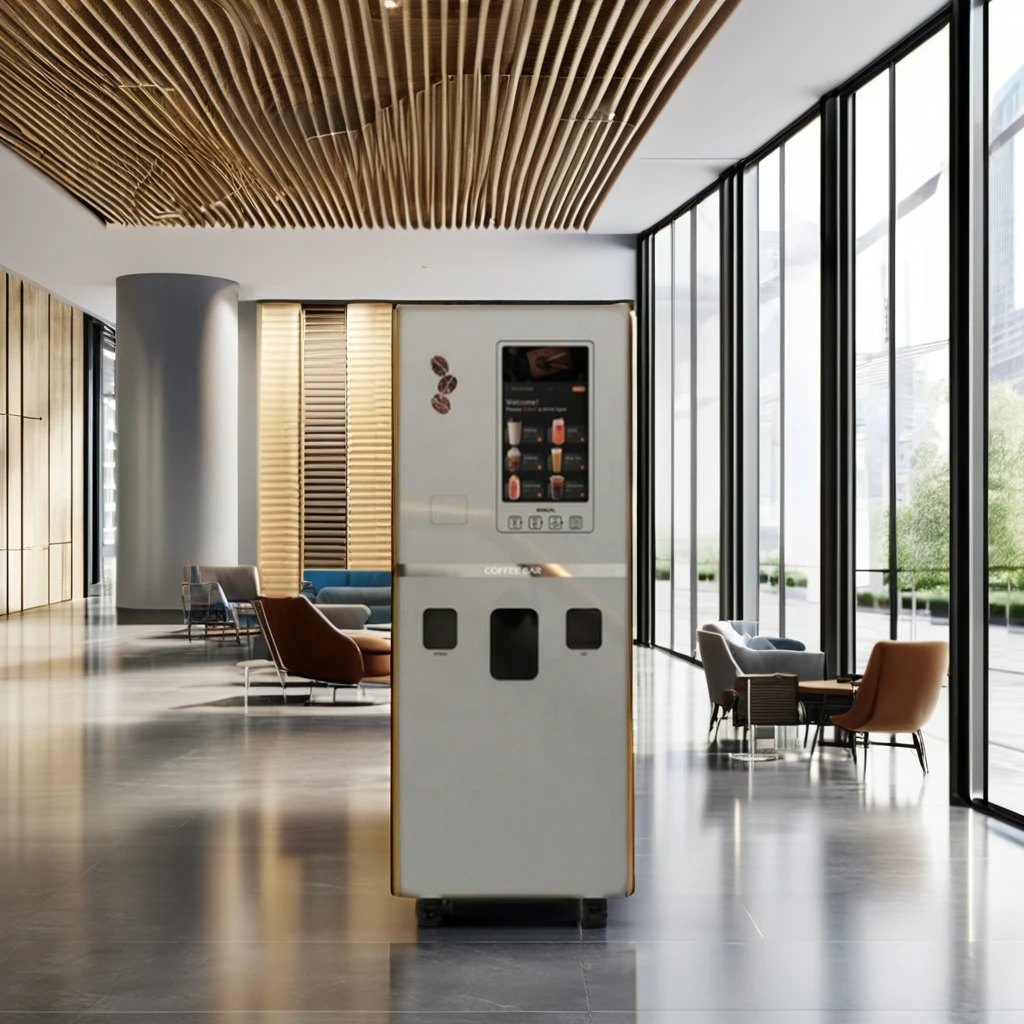 Fashion Design Espresso Coffee Automatic Vending Machine for Community