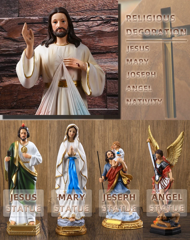 5.3 Inch Jesus Christ Statue Resin Jesus Sculpture Decoration Divine