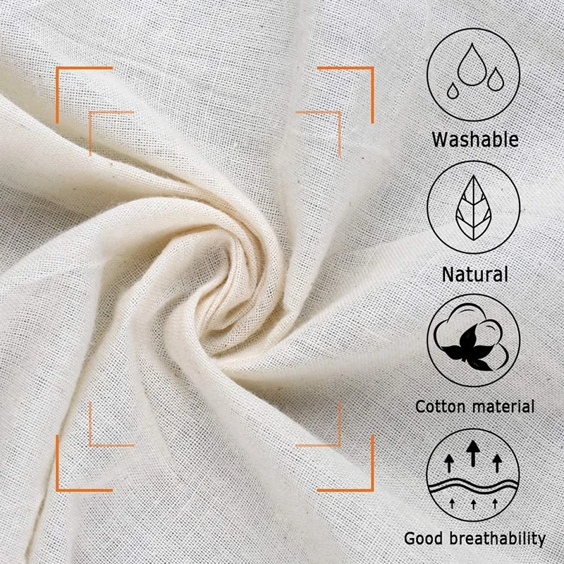 100% Cotton Food Grade Muslin Cheese Cloth Fabric Organic Cheesecloth 