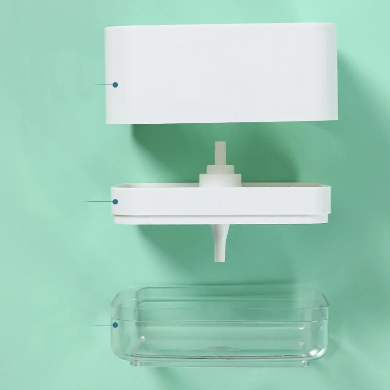 
 Насос Caddy Новый Кухонный 2-в-1 Ручной пресс для чеснока блюдо дозатор жидкого мыла с ABS моющая губка для очистки Hand Free давления caddy  