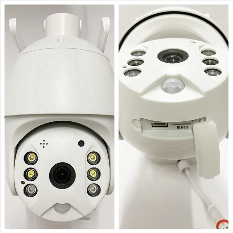 S10 Solar CCTV Camera WIFI PTZ with Night Vision 4G Color & PIR Human Motion Detection SIM Card Included