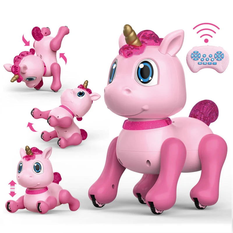 New Arrivals Pink Horse Smart Rc Robot Toys Kids Interactive Intelligent Remote Control Animal