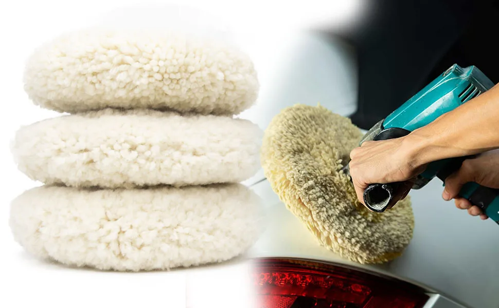 Car Polish Wizards Fast Cut Wool Buffing Pad Twisted Wool