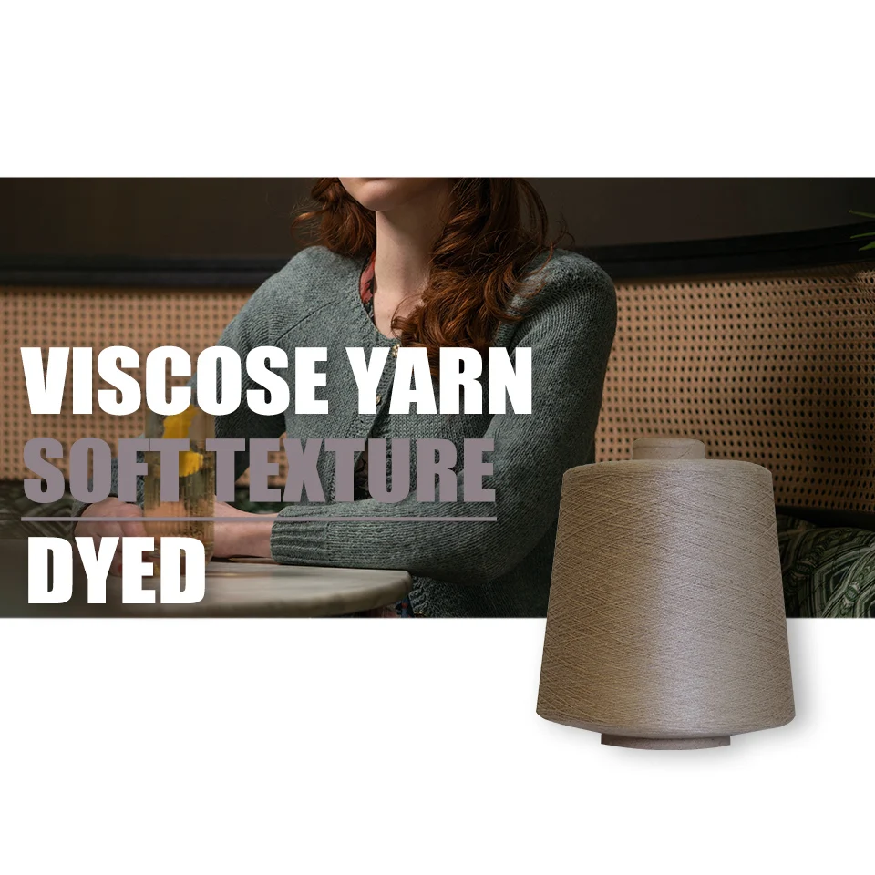 Ne 30S/1 Viscose Yarn Manufacturer 100% Dyed Rayon Filament Viscose Ring Spun Yarn For Making Kids Clothing