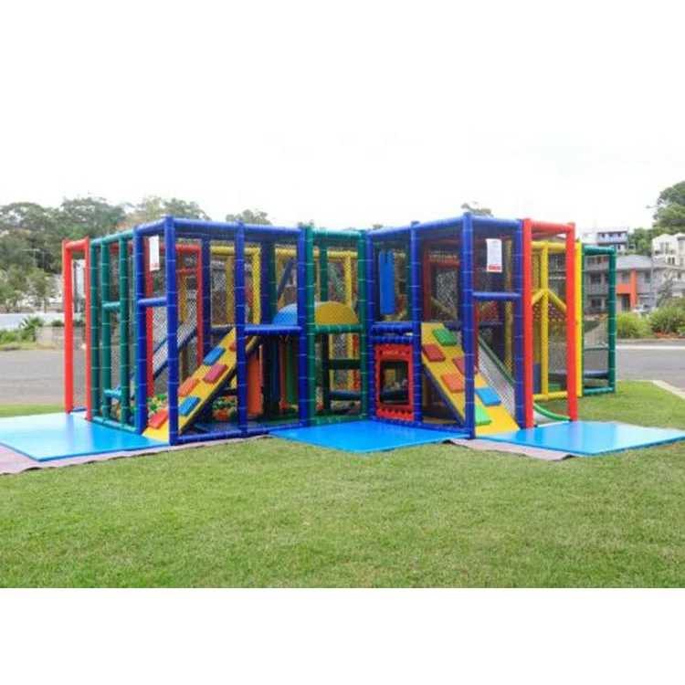 Portable Soft Play Frame with Trampoline for Kids Small Indoor Playground for School & Shopping Mall Made of PE Material