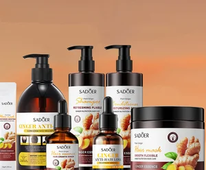 OEM SADOER Private Label Natural Ginger Nourish Skin Care Products Anti Hair Loss Hydrates Smooth Care Hair Care Oil Serum