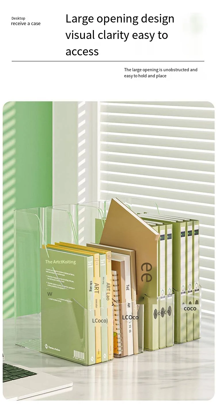 Desktop transparent File Rack Storage box Book Desk Shelving Bookshelf Bookstand Office desk file box supplier