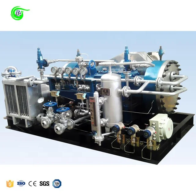 V Type Oil Free Reciprocating Piston Hydrogen H2 Gas Oxygen Booster Compressor Hydrogen Pump Stationary Gas Pump Machine Methane