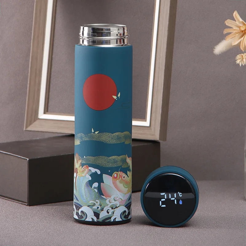 500ml Creative Chinese Style Retro Thermos Cup Men And Women Students  Stainless Steel Literary Vacuum Flasks Water Bottle - Buy Insulated Vacuum