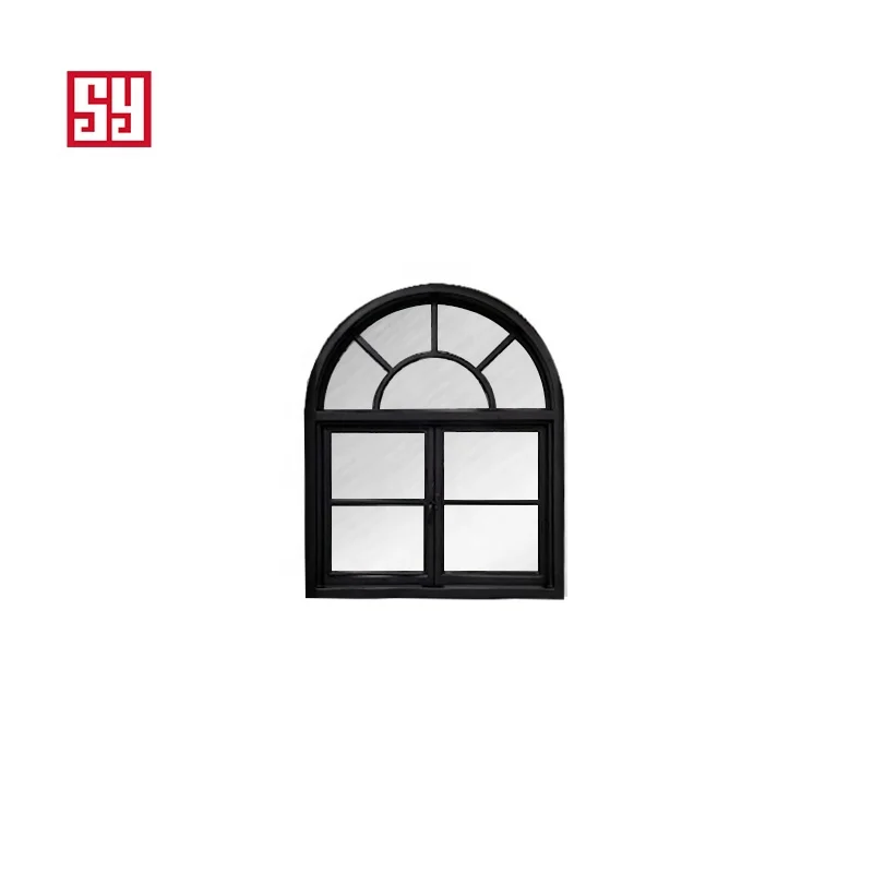 Modern Popular French Wrought Iron Casement Window Windproof Horizontal Louver Steel Frame Bedroom Bathroom Sliding Swinging details