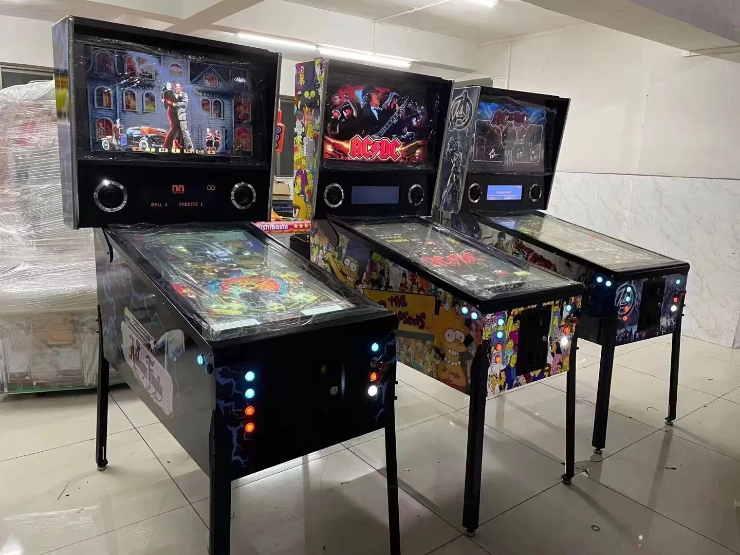 European American Coin-Operated Video Game Pinball Machine 1-Year 6+ Years Entertainment Wooden Bar English Arcade Metal