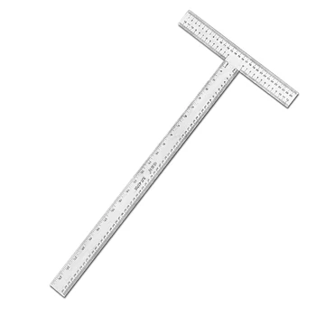 600x300  integrated stainless steel T-ruler  90 degrees square thick T-word advertising special engineering  measuring tool