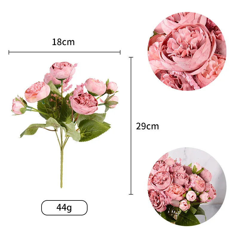 Peony Artificial Flowers Home Wedding Bouquet Gardening Decorative
