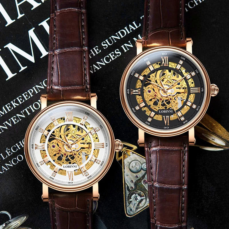 Montre Automatique Squelette Bosce - Boîtier 40mm Acier - Mouvement 21 Pierres - Neuf Avec étiquettes