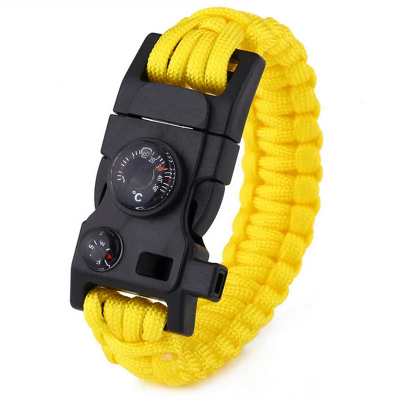 Outdoor Escapel Adjustable Survival Bracelet Camping Wristband With ...