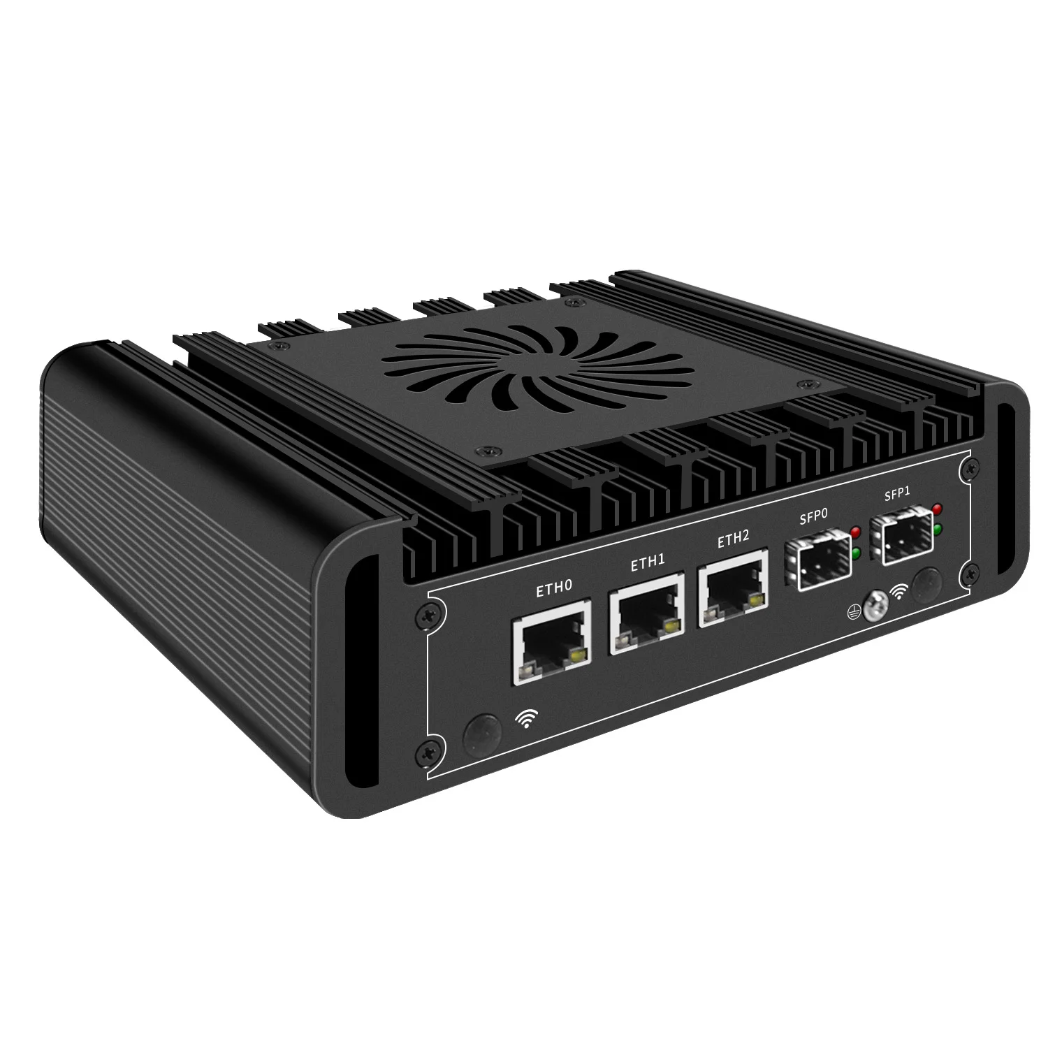 BKHD New Mini PC Router N100-N355 with 3*2.5G, 10G SFP+ Ports, 4G