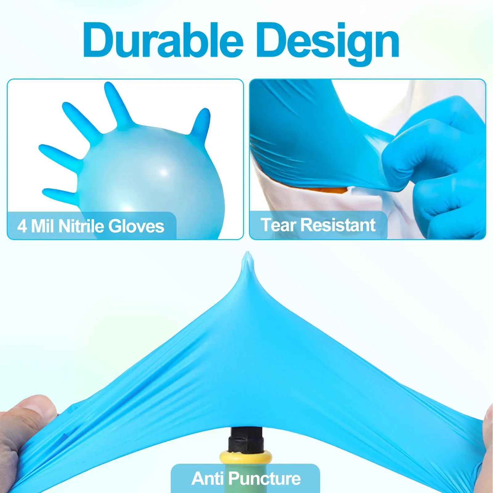USA Direct Powder-Free Blue Nitrile Disposable Examination Gloves Free Sample Disposable Powder Free Nitrile Gloves - Image 4