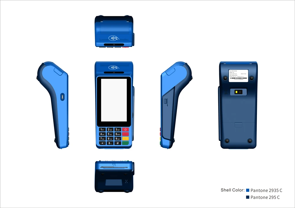 Android 10 4G Recharge Card NFC Bus Ticket Pos Terminal Nfc Payment Device With 2600mAh Li-ion Battery Z60A