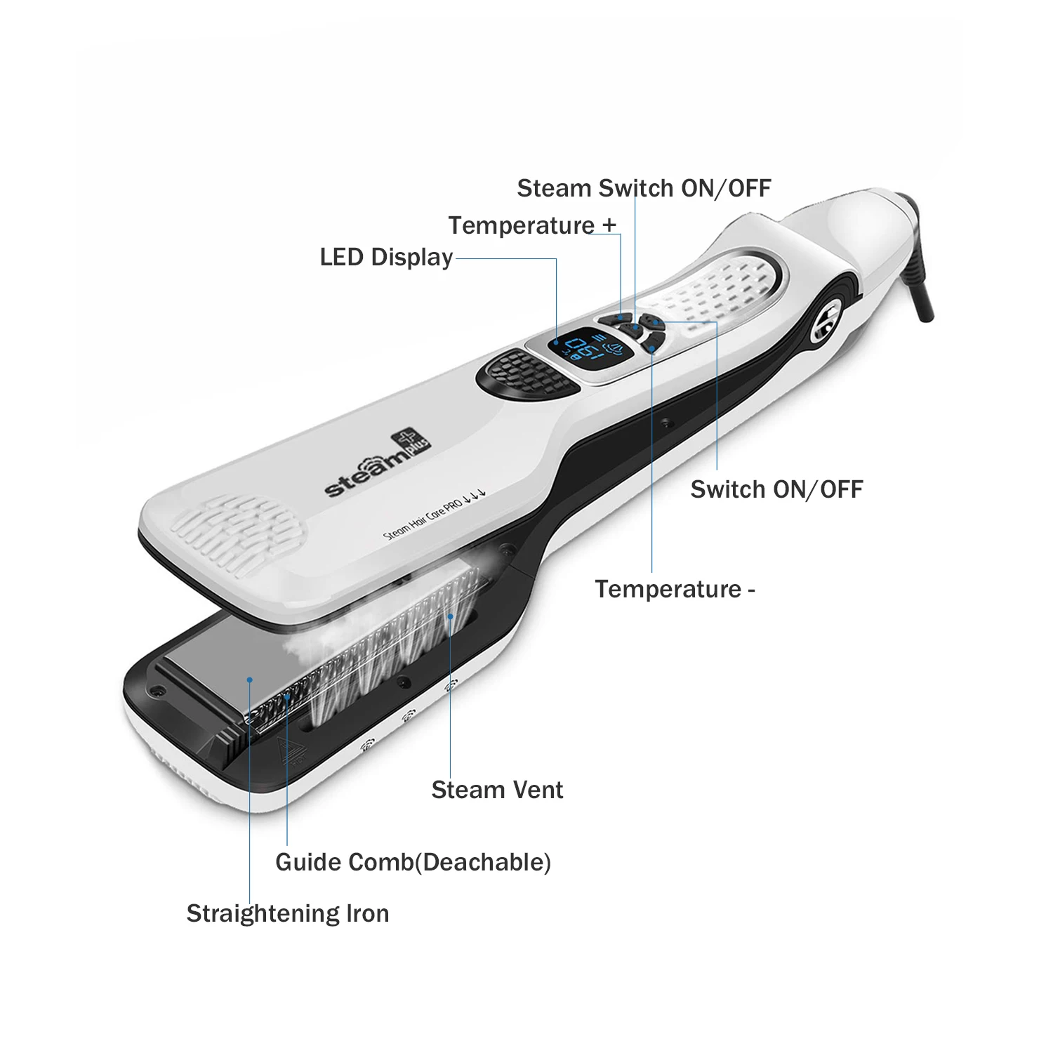 Steamplus hair outlet straightener