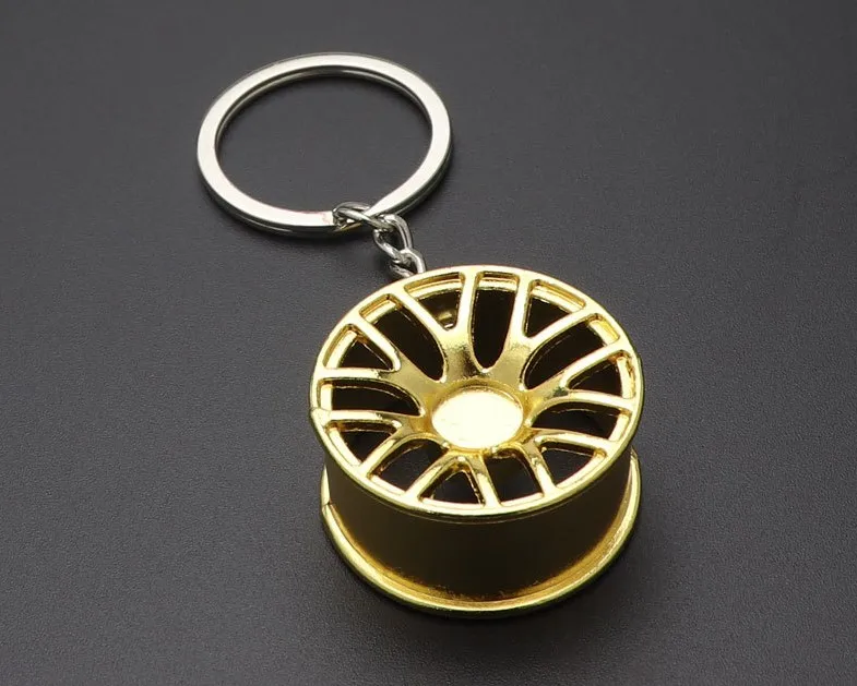 Auto Wheel Rim Keychain Auto Tire Keychain Car Accessories Keyfob Metal ...