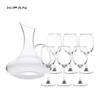 1 decanter con manico e set di 6 bicchieri