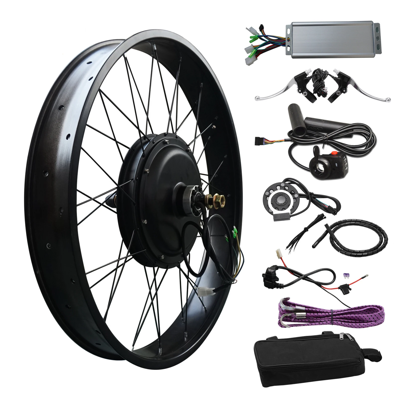 48v 1000wホイールモーター新品　20x4.0 電動ファットバイク用送料込 20x4.0inch 48V 1000W Hub Motor Dropout - E-Bike Conversion Kit