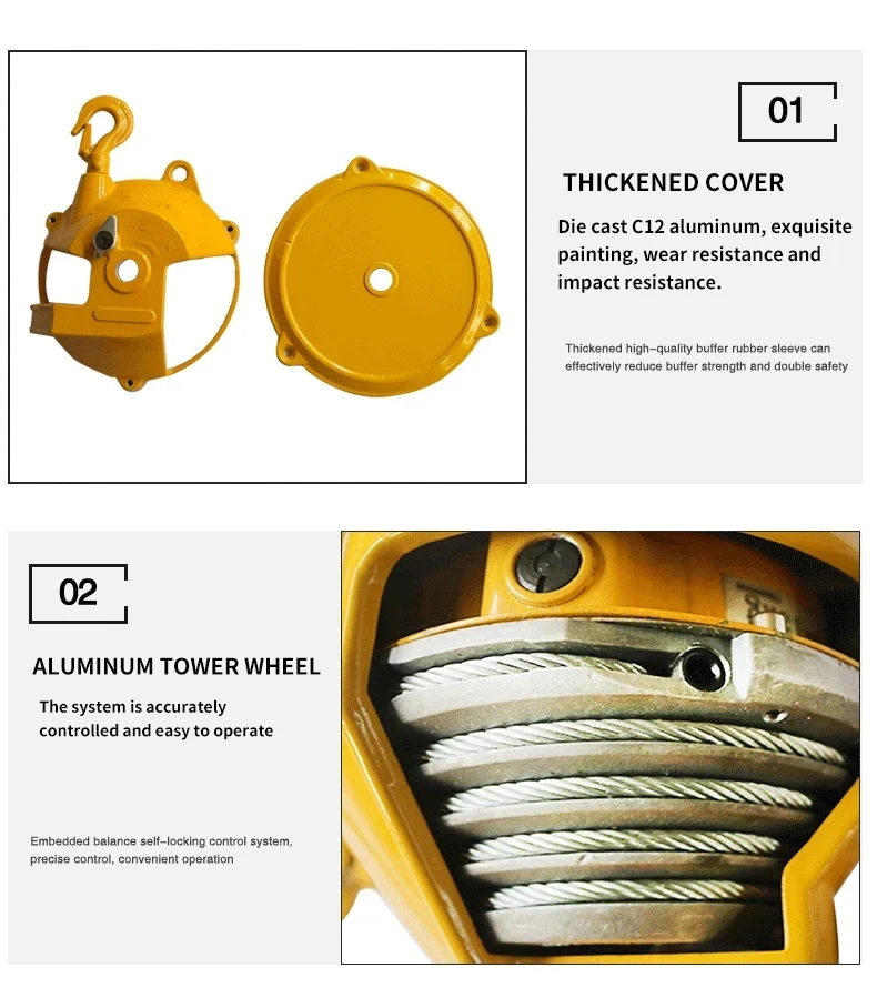 High Load Bearing Spring Balancer Ew40-50kg Self-locking Tower Crane ...