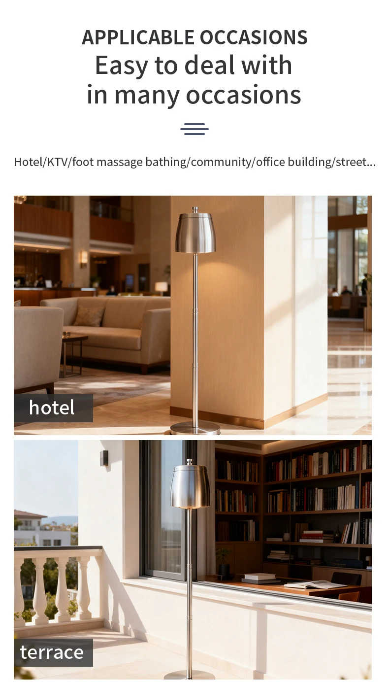 Stainless Steel Table Top Ashtray with Lid Cigarettes Windproof/Rainproof Stainless Steel Smokeless Odorless Ash Tray for Home