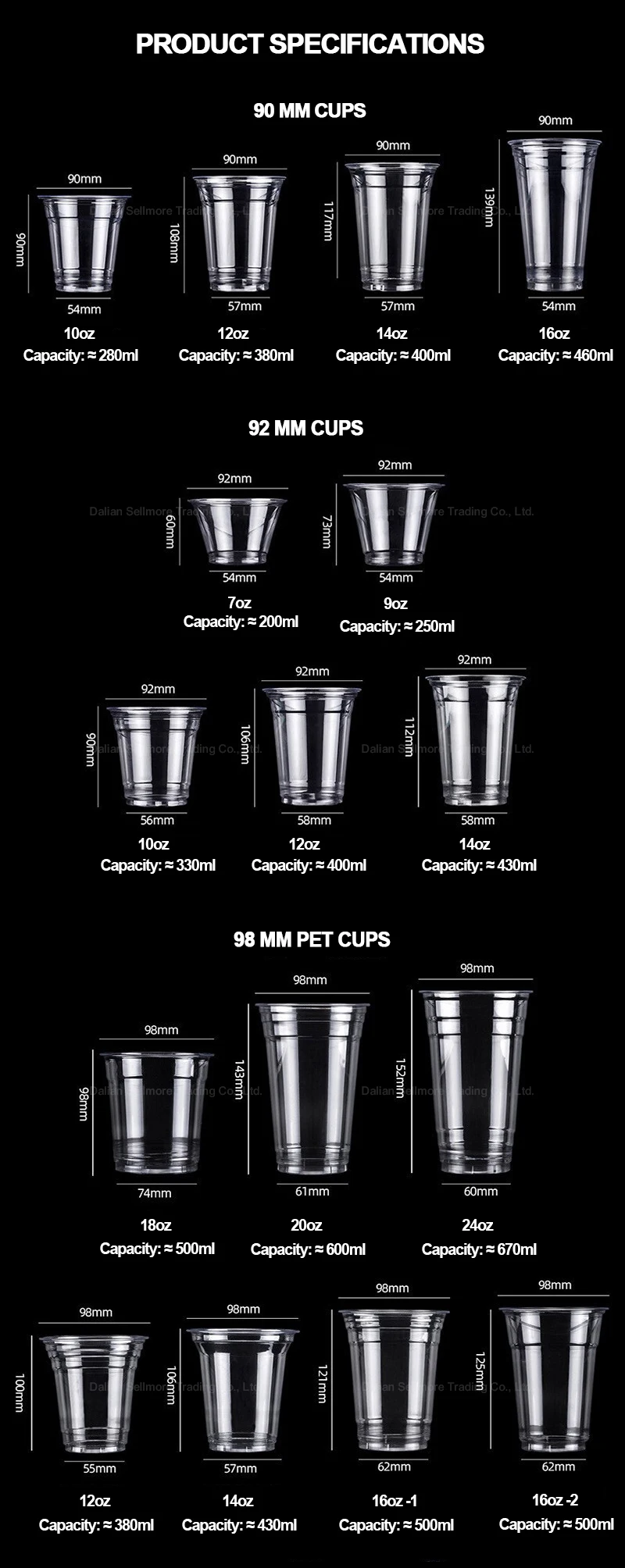 Product dimensions