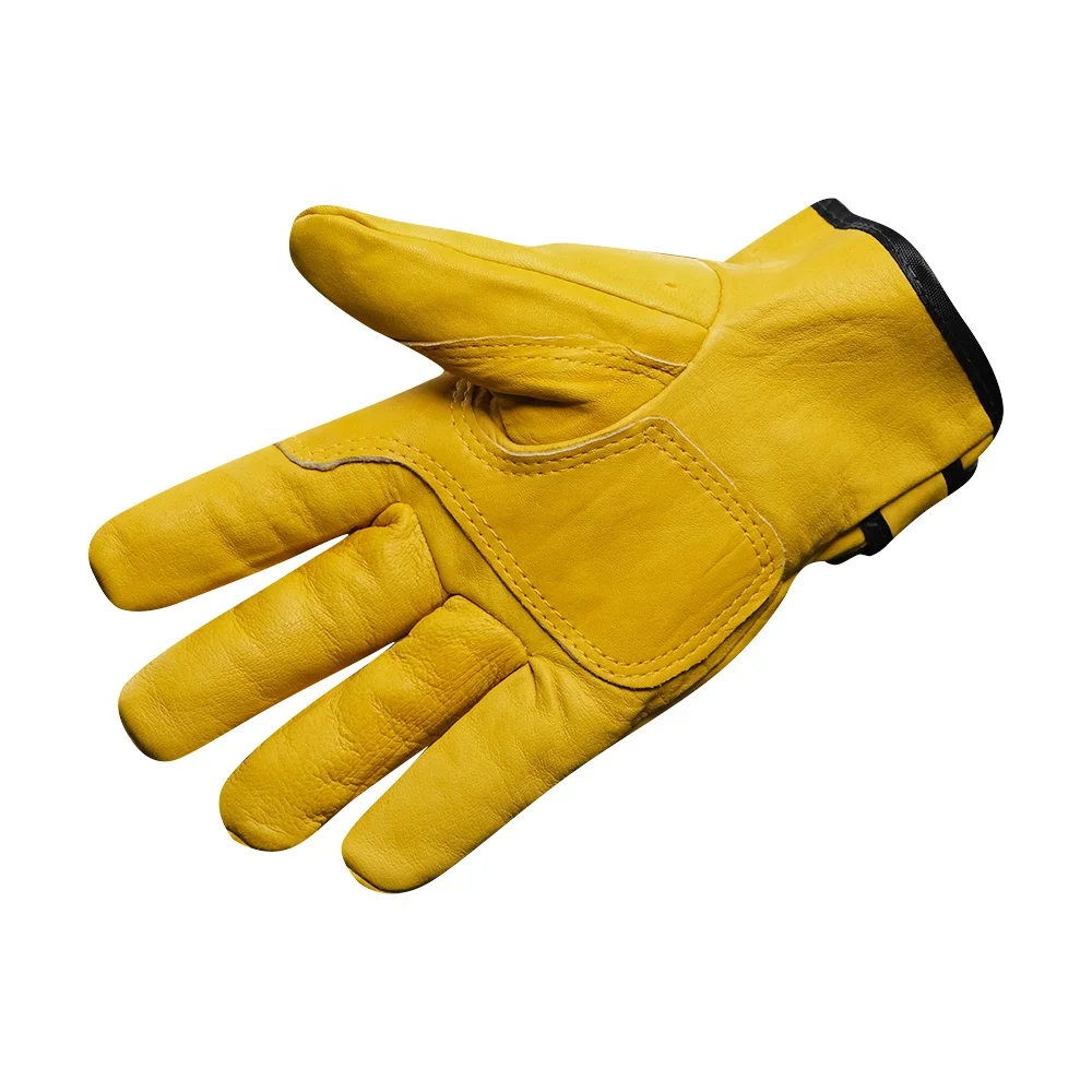 Custom Service High Quality Work Safety Hand Sheepskin Leather Yellow Welding Gloves for General Operation