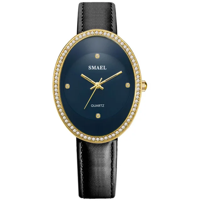 Smael 1882 Jam Tangan Kuarsa Mewah Unik Wanita Jam Tangan Kulit Pu Eksklusif Kedap Air Berlian Oval Vintage Desain Jam Tangan Kasual Buy Mewah Wanita Kuarsa Watch Eksklusif Pu Kulit Oval Berlian Vintage