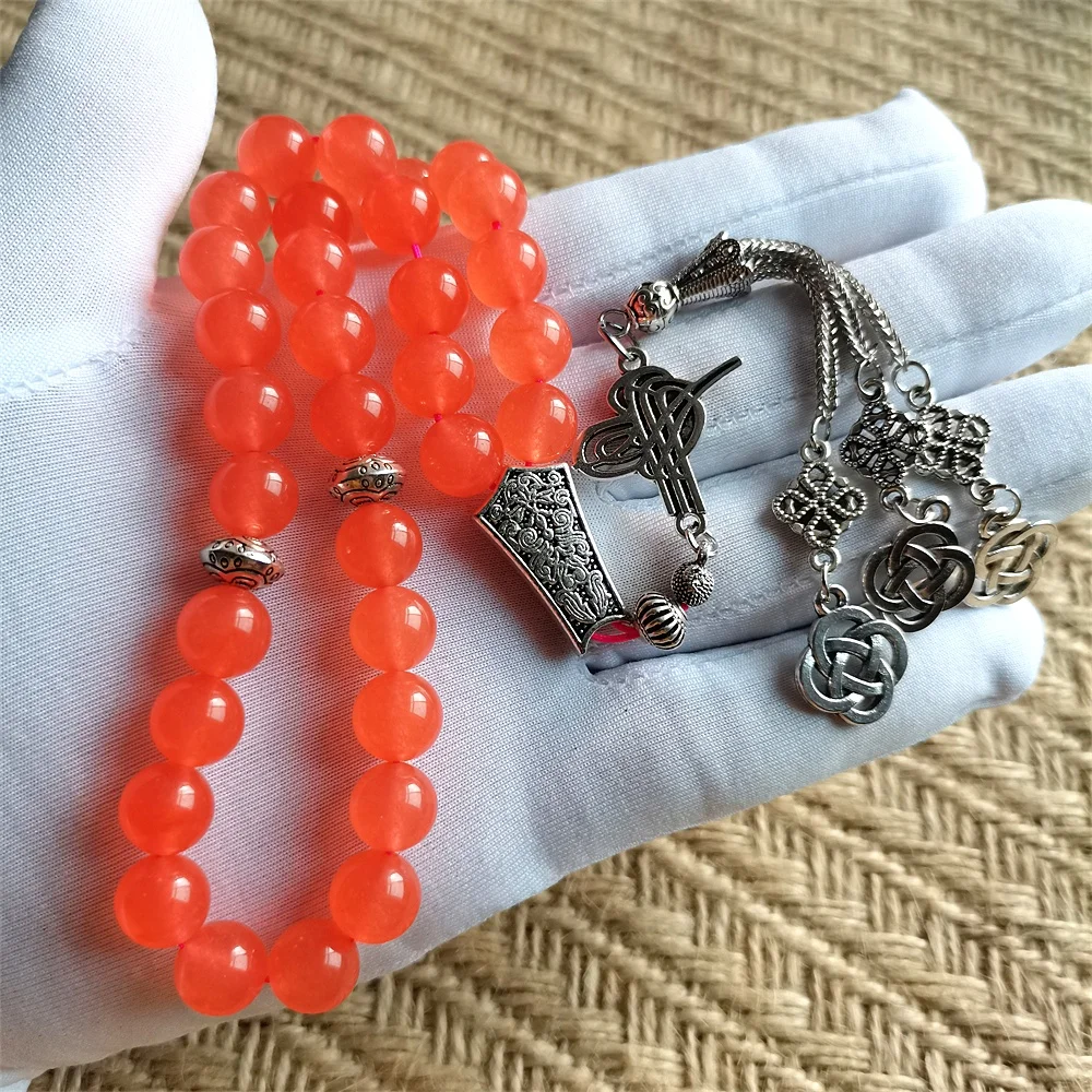 Silver Turkish Islamic 33 Prayer Beads Onyx Tasbih