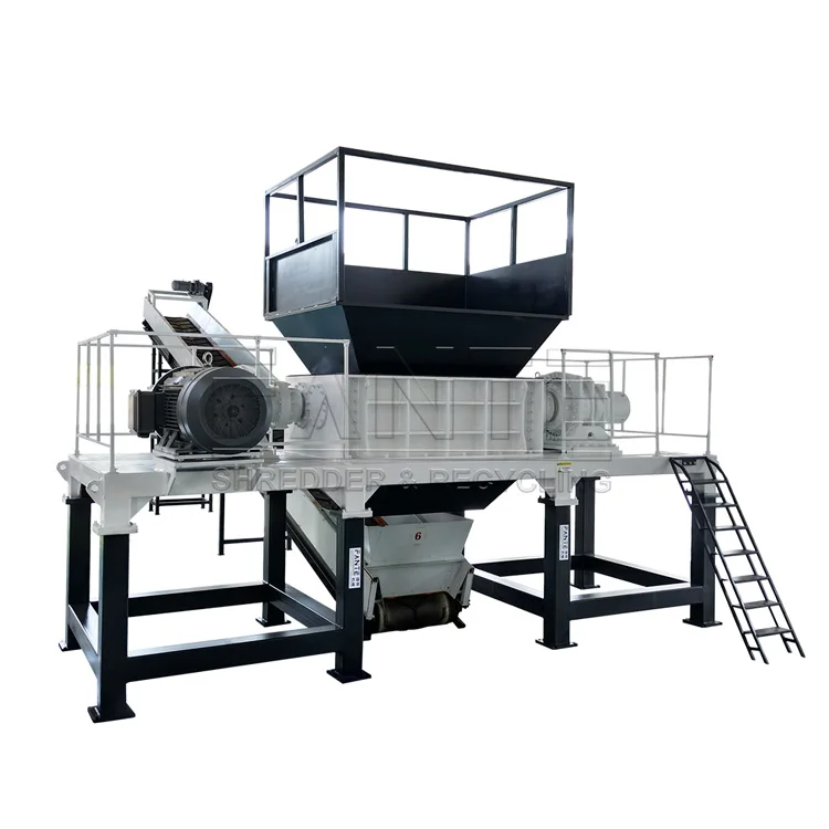 Heavy Duty Multi-functional Food Waste/steel Scrap/rubber/metal Double Shaft Shredder Plastic Shredder Machine