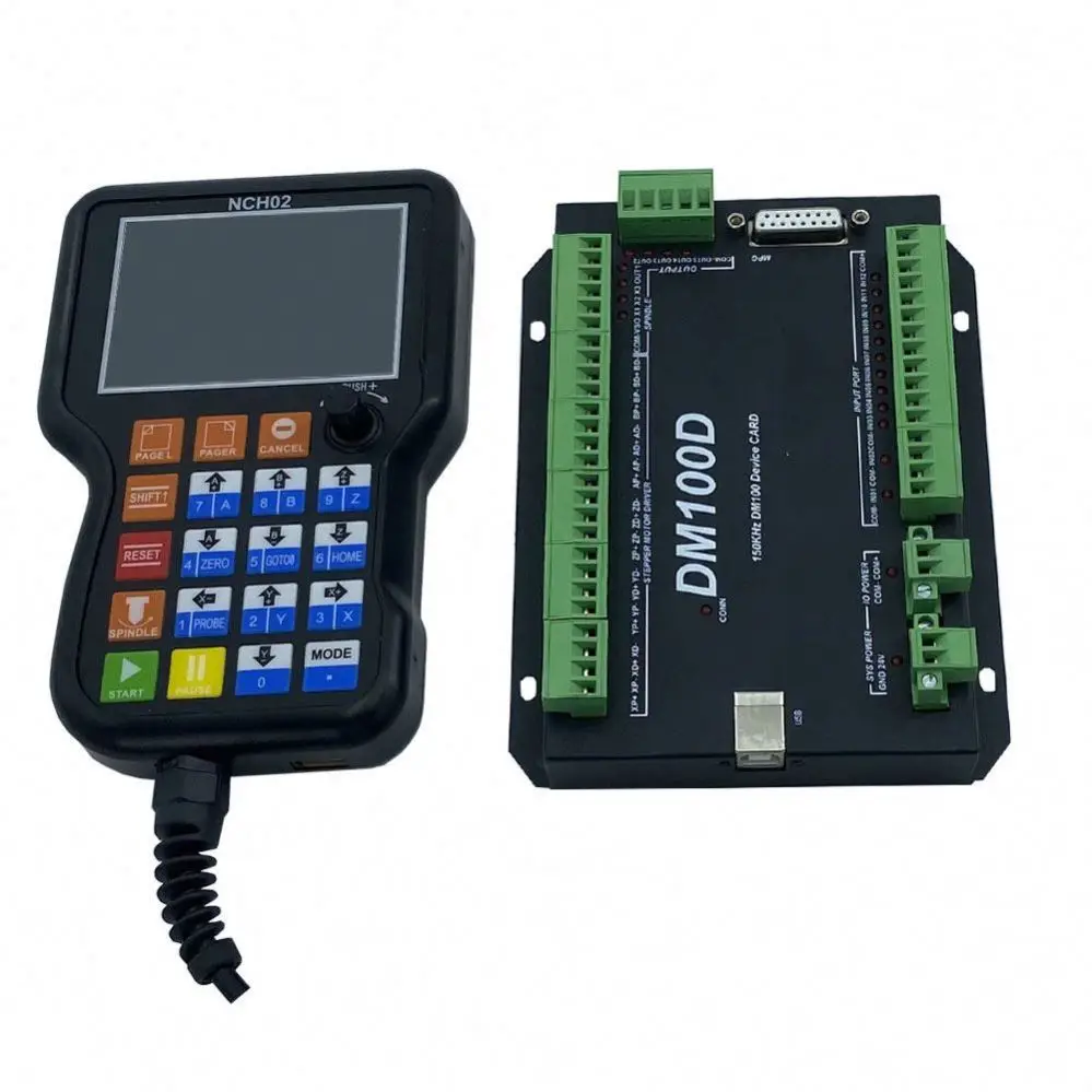 TEBAK Dm100 3axis/4axis/5axis NCH02 DM100D 4 Axis Cnc Controller Kit Cnc Controller 3 Axis Cnc Controller