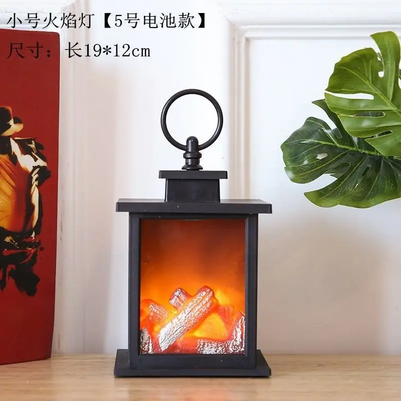 Lanterne De Cheminée électrique à LED - Effet Flamme Réaliste - Alimentation USB Ou Piles - Déco Noël, Maison - 8