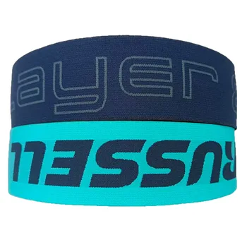 Custom Eco-friendly Jacquard Woven Soft Printed Elastic Band 2 cm Width with Logo for Waistband Designed by Factory