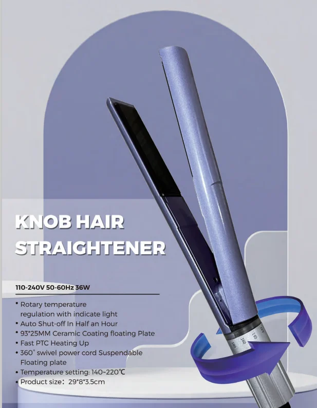 Professional Digital Led Display Fast Heating Flat Iron Knob Hair