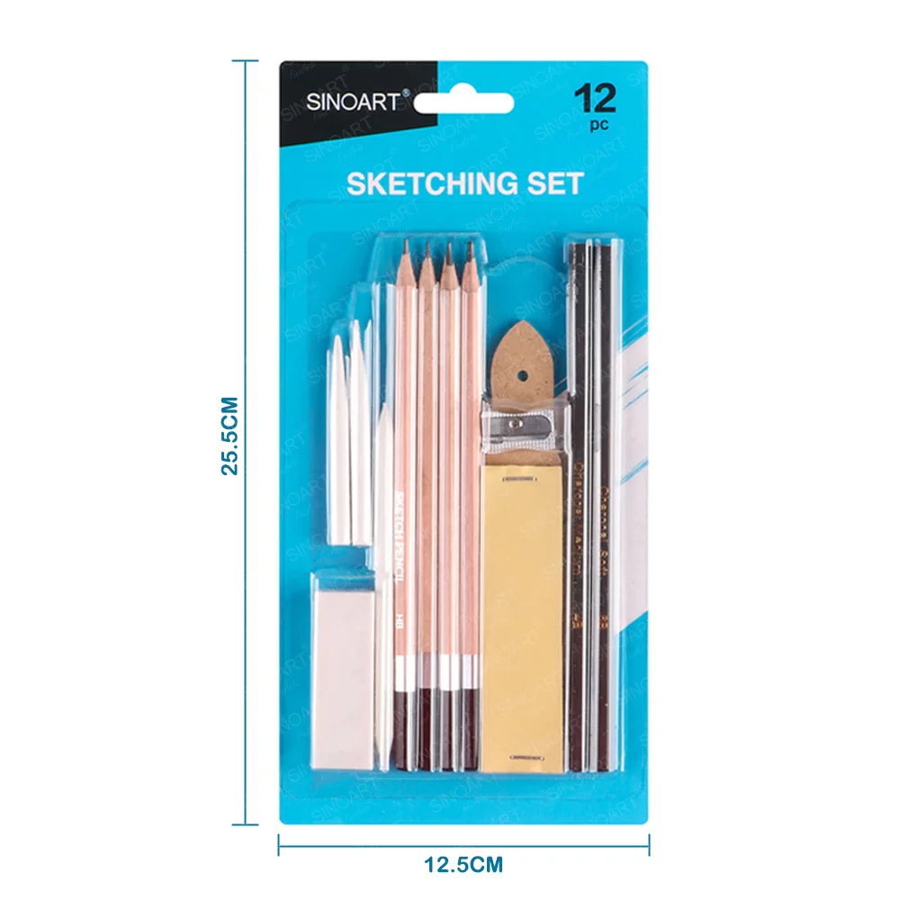 sinoart no moq 12pcs sketch set